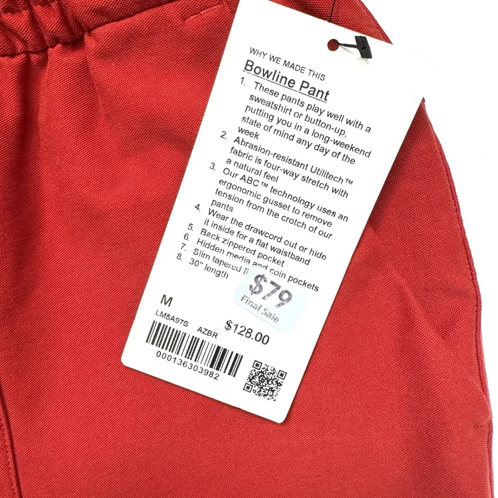 NWT Lululemon Bowline Pant 30" - M5A97S - AZBR - Medium - Picture 4 of 6